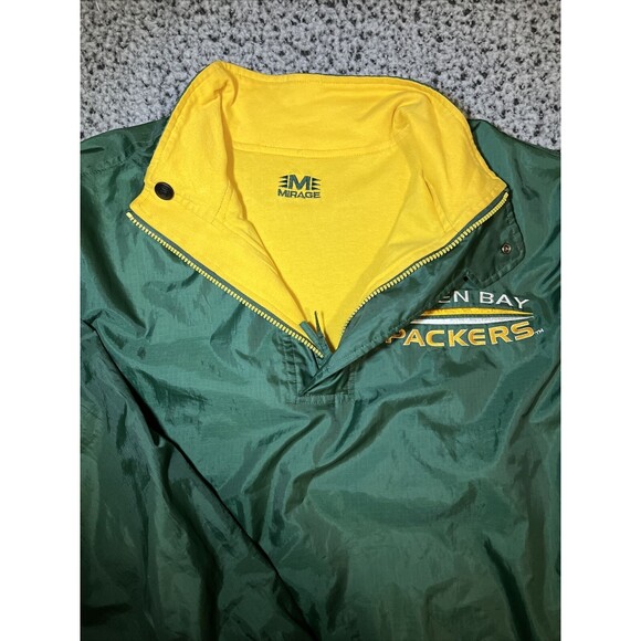 Vintage Mirage Green Bay Packers Jacket Size XL Quarter Zip Reversible - Picture 2 of 11